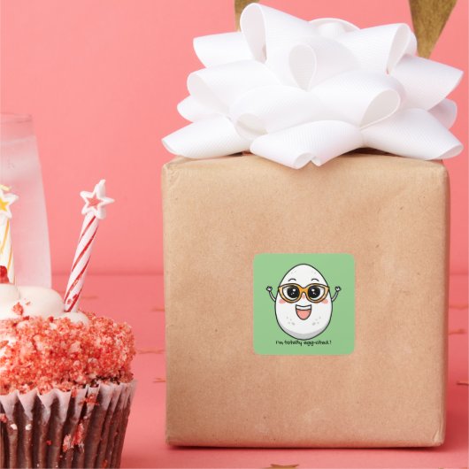 私は完全に卵引き明るい卵のメガネを着ている スクエアシール (パーティー)