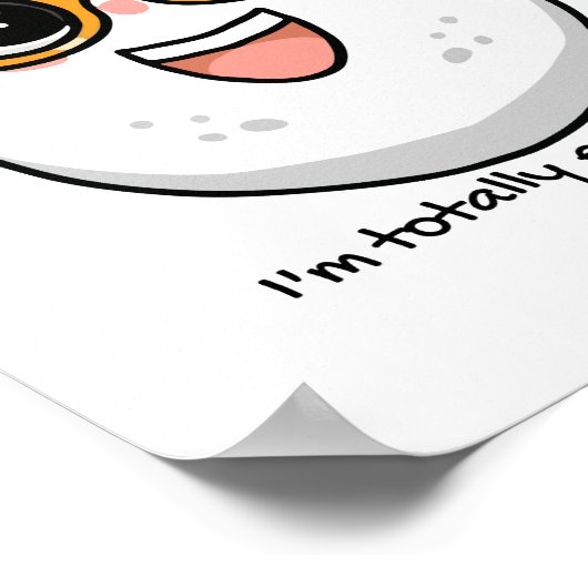 私は完全に卵引き明るい卵のメガネを着ている ポスター (角)