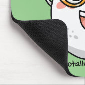 私は完全に卵引き明るい卵のメガネを着ている マウスパッド (コーナー)