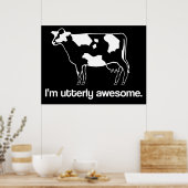 私は完全に牛の素晴らしポおもしろいスター ポスター (キッチン)