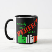 私は完成しますありますが、ただイタリアンですも! マグカップ (左)