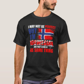 私は完璧ではないかもしれないが、私はノルウェー語でおもしろいある Tシャツ