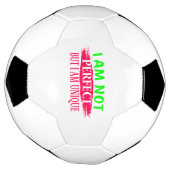 私は完璧ではないが私は完璧であユニークる サッカーボール (回転)