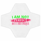 私は完璧ではないが私は完璧であユニークる サッカーボール (フラット)