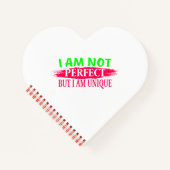 私は完璧ではないが私は完璧であユニークる ノートブック (正面)