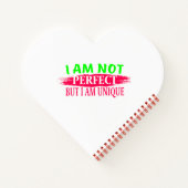 私は完璧ではないが私は完璧であユニークる ノートブック (裏面)