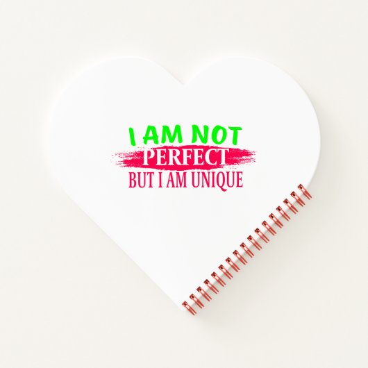 私は完璧ではないが私は完璧であユニークる ノートブック (裏面)