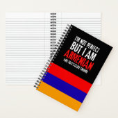 私は完璧ではないが、アルメニア出身だ ノートブック (内側)