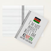 私は完璧ではないが、ケニア出身のケニア人である ノートブック (内側)