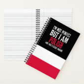 私は完璧ではないが、ポーランド出身のポーランド人 ノートブック (内側)