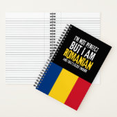 私は完璧ではないが、ルーマニア出身のルーマニア人だ ノートブック (内側)