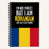 私は完璧ではないが、ルーマニア出身のルーマニア人だ ノートブック (正面)