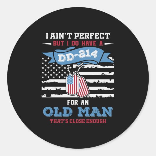 私は完璧ではないが、私は古いDd-214を持っている ラウンドシール (正面)