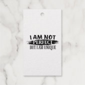 私は完璧ではないが、私は完璧であユニークる ギフトタグ (裏面)