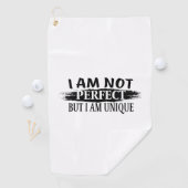 私は完璧ではないが、私は完璧であユニークる ゴルフタオル (インサイチュ)