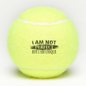 私は完璧ではないが、私は完璧であユニークる テニスボール (裏面)