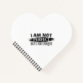 私は完璧ではないが、私は完璧であユニークる ノートブック (正面)