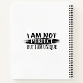 私は完璧ではないが、私は完璧であユニークる ノートブック (裏面)
