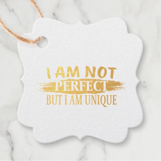 私は完璧ではないが、私は完璧であユニークる フェイバータグ (正面)