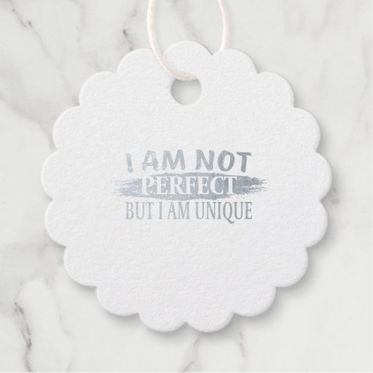 私は完璧ではないが、私は完璧であユニークる フェイバータグ (正面)