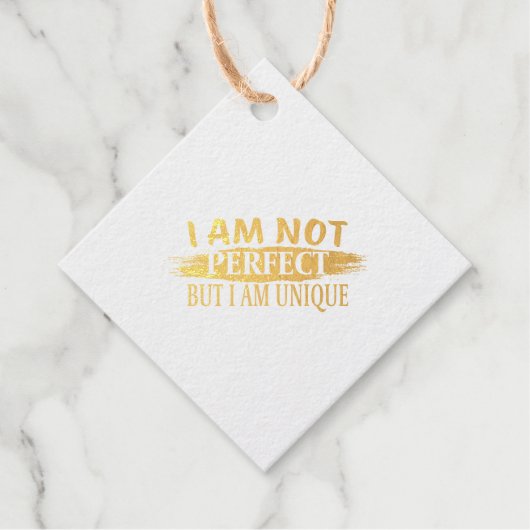 私は完璧ではないが、私は完璧であユニークる フェイバータグ (正面)