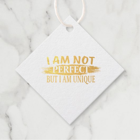 私は完璧ではないが、私は完璧であユニークる フェイバータグ (正面)