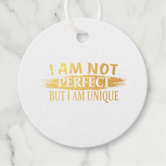 私は完璧ではないが、私は完璧であユニークる フェイバータグ (正面)