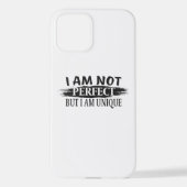 私は完璧ではないが、私は完璧であユニークる iPhoneケース (裏面)