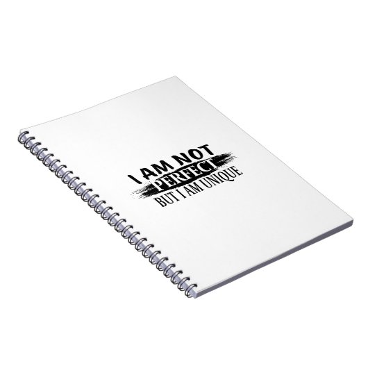 私は完璧ではないが、私は完璧でユニークす ノートブック (右側)