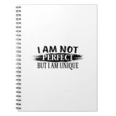 私は完璧ではないが、私は完璧でユニークす ノートブック (正面)