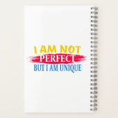 私は完璧ではないが、私は完璧ユニークだ ノートブック (裏面)