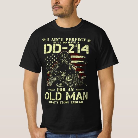 私は完璧ではないが、私はdd-214を持っている tシャツ (正面)