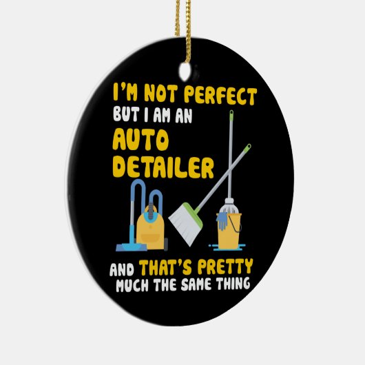 私は完璧ではないが、自動車の詳細である セラミックオーナメント (右)