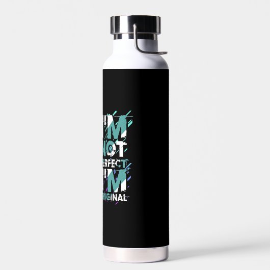 私は完璧ではない私はオリジナル ウォーターボトル (左面)