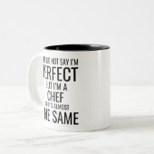 私は完璧とは言わないが、料理人だから ツートーンマグカップ (正面左)