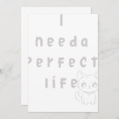 私は完璧な人生が必要だ 招待状 (正面/裏面)