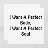 私は完璧な体が欲しい、私は完璧な魂が欲しい 招待状 (正面/裏面)