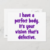 私は完璧な体だ。 ポストカード (正面/裏面)