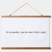 私は完璧な木製トップウォールタペストリーではない