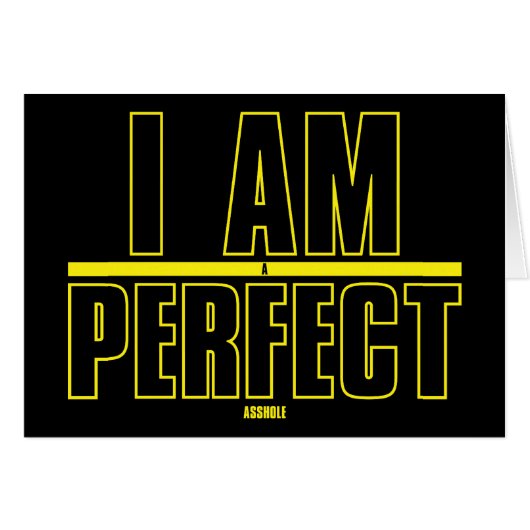 私は完璧なAホールのベルト付き誕生日カード (正面横)