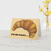 私は完璧にあなたのおもしろい誕生日クロワッサン カード (黄色い花)