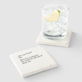 私は完璧？いいえ、私はもっと良い人になろうとしていおもしろいます ストーンコースター (横)