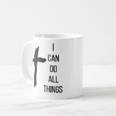 私は宗教的なコーヒーマグを全てすることができる コーヒーマグカップ (正面左)