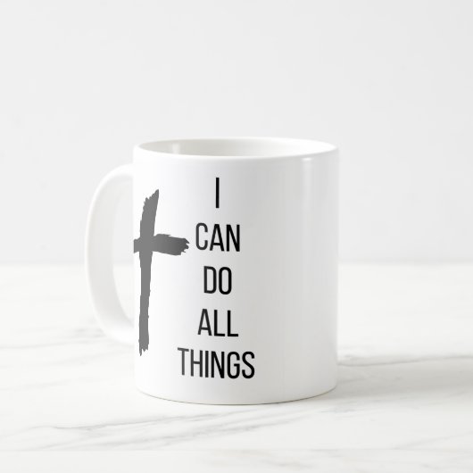 私は宗教的なコーヒーマグを全てすることができる コーヒーマグカップ (正面左)