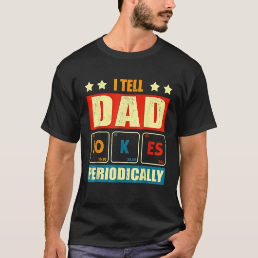 私は定期的にパパジョークを言うパパヴィンテージ父親 Tシャツ (正面)