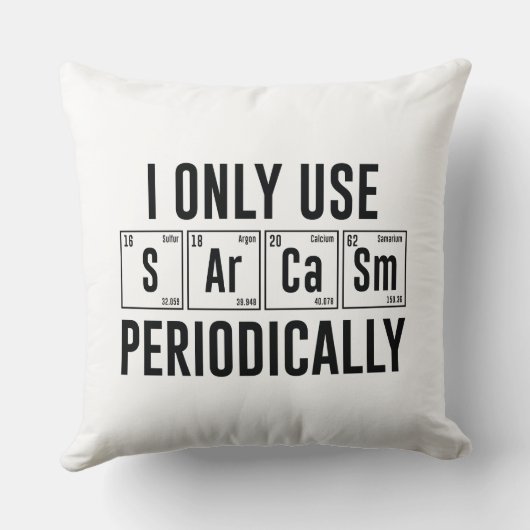 私は定期的に皮肉しか使わない クッション (裏面)