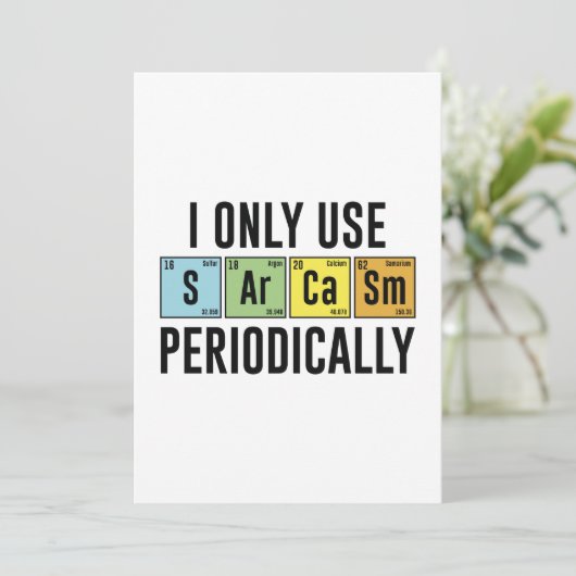 私は定期的に皮肉しか使わない サンキューカード (スタンド正面)