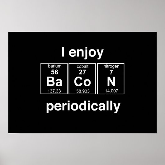 私は定期的楽しむにベーコンを作る ポスター (正面)