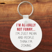 私は実はおもしろい...ただ… キーホルダー (正面)