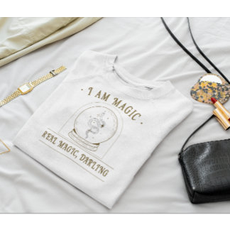 私は実在魔法、高揚感メッセージ Tシャツ